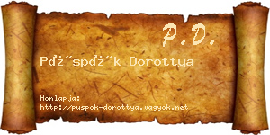 Püspök Dorottya névjegykártya